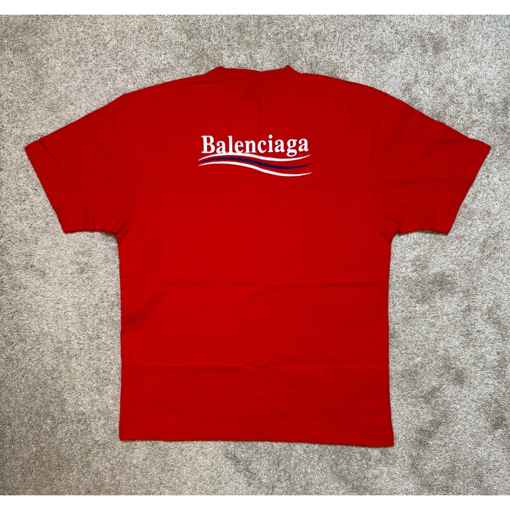Balenciaga Political Campaign Logo T-Shirt Red Fits Size M